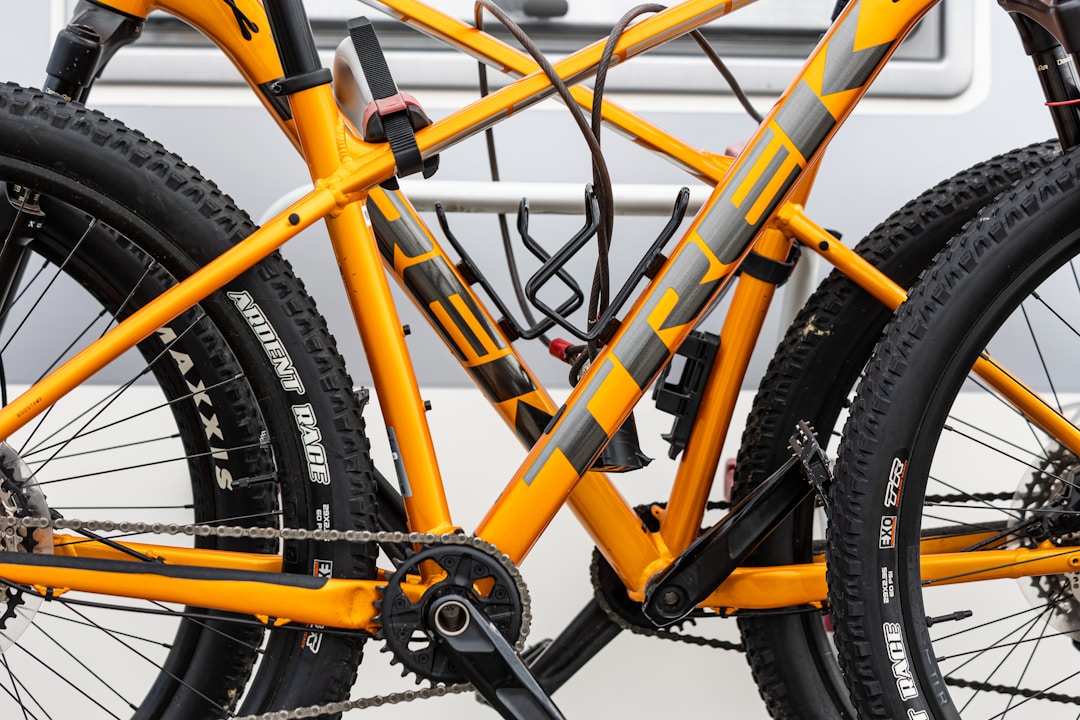 The Best Folding Locks for Bicycle Security and Convenience 2 a close up of a yellow bike with black spokes